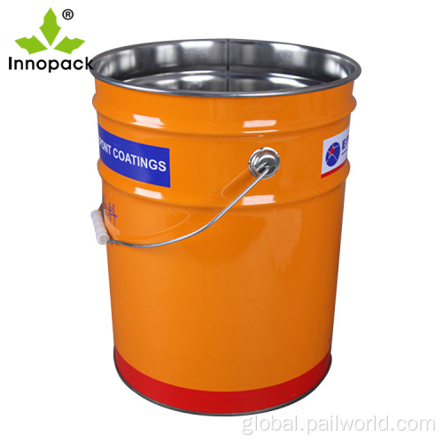 Metal Pail With Lid 5 gallon metal tin bucket with flower lid Manufactory